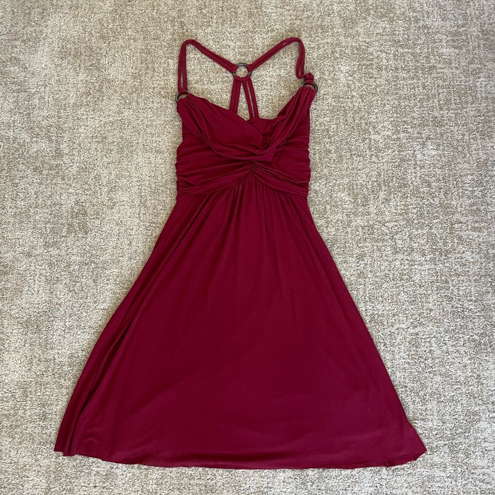 Bailey 44 Red Burgundy Strappy Knee-Length Dress XS